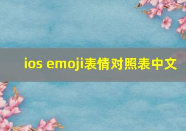 ios emoji表情对照表中文